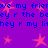 Purple background with pink star shapes and blue text repeating 'we my frien ey r the boey r they r my li' in pixelated font.