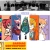 Static pixel art display of five distinct character avatars arranged horizontally with a yellow-orange gradient bar below.