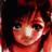 A 48x48 pixel buddy icon featuring a stylized anime character with red hair and dark eyes on the left, paired with "Anime IM" text in white pixelated font on a black background to the right.