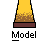 Pixelated icon shows a figure in blue clothing on a brown base with yellow top, under gray background.