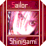 identical pixelated anime-style icons featuring a character with pink hair and red eyes, each labeled with 'Shinigami' and 'Sailor' text on a red background