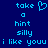 Blue background with light blue pixelated text and a heart symbol, showing two identical static frames side-by-side.