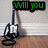 Pixelated image of a white electric guitar leaning against a wall with text changing across frames.