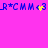 Pixelated blue text and yellow sparkles on a solid pink background, with animated sparkles shifting position across frames.