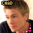nine pixelated images showing a person with short light brown hair wearing a dark shirt, each labeled 'CHAD' at the top