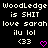Pixelated text and symbols on black background with repeated phrases, pink heart icons, and <33 emoticons.