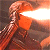 A pixelated image shows a character with orange hair and armor firing an energy blast, next to green text reading "Original Icons .com" on a dark background.
