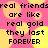 Pixelated text on a pink background with yellow circular shapes, repeating the phrase "real friends are like real gold they last FOREVER" in black block letters.
