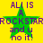 Yellow background with green star and purple text reading "ALI IS A ROCKSTAR AND U NO IT!" in pixelated font.