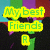 A pixelated image with four text sections: 'My best Friends', 'We Are BFFU!!!', 'Cassidy, Rochelle, Nikki, Sammy, Celeste!', and 'Lets Go PSU & New England Patriots!' in bright colors.