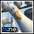 nine identical pixelated images showing a white cylindrical object with brown patches against a blurred background, each labeled 'mine' in blue and black text