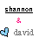 Pixelated static buddy icon featuring text and symbols on a white background with gray borders.