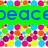 four pixelated sections shows partial text on green backgrounds with colorful patterns and sports equipment imagery