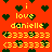 Red background with yellow text and green heart symbols repeating in a pattern
