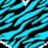 A static pixelated image featuring diagonal stripes of cyan and black with scattered white pixels at the top and bottom edges.
