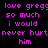 Pixelated text in bright pink on black background repeats 'love gregs love gregs so much so much i would i would never hurt never hurt him him' in two identical