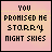 twelve identical square with pink backgrounds, each displaying the text "YOU PROMISED ME STARRY NIGHT SKIES" in pixelated font where "STARRY" changes color