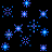 A static digital image featuring blue snowflake-like particles and text reading "Happy New Year 2006" on a black background with a gray transparency indicator.