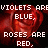 Pixelated red roses on dark background with white text reading 'VIOLETS ARE I'M REALLY A MIRAGE, ROSES ARE RED, 'CAUSE I'M JUST... DEAD.'