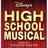 Static image with pixelated text reading 'HIGH SCHOOL MUSICAL' in large block letters over a dark red background with a small green and brown shape at the top.