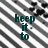 Animated icon with diagonal striped background displaying sequential text: 'keep it to' then 'yourself loser'.