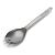 Pixelated grayscale spoon with rounded bowl and long handle, angled diagonally against white background.