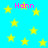 A static image with a bright cyan background filled with scattered yellow stars and repeated pink text reading 'Honn' in multiple locations.