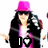 A pixelated figure wearing a pink top hat and black jacket with white accents, holding a phone, with text overlays changing from "I ❤️" to "MATT PROKOP".