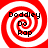 Four identical red and white spiral patterns with black text reading "Doddley Do Rap" arranged in a