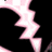 Pixelated icon with pink background, black text reading "i thought it was forever but forever died last night," and a broken heart symbol.