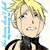 Three anime-style character portraits in a : blonde-haired figure with blue text, dark-haired figure with gray background, and beige-clad figure with red symbols