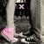 A four- shows a person's lower legs and feet in gray pants with pink shoes, each displaying different 'X' or 'O' text overlays