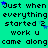 A static image with a bright green background displaying repeated text in black pixelated font, interspersed with small blue star shapes.