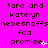 Pixelated text on bright pink background with animated white sparkles appearing near 'i promise' phrases across repeated of text