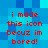 Red pixelated text on a blue pixelated background reads "i made this icon becuze im bored!" in four identical repeated sections.