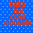 Blue background with white dots and red text reading 'baby its cold outside' in four repeated sections.