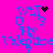 Pixelated blue text on bright pink background with animated heart and starburst effects replacing the word 'be' in repeated phrases.