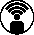 Six circular pixelated icons arranged in two , each showing a simplified figure with a head and torso, some with signal-like arcs above the head
