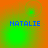Four identical display blue text 'NATALIE' over a gradient background with orange and green hues, each containing a circular light effect