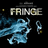 Animated icon featuring a blue, translucent, flowing figure with a small chain-like object, set against a black background with the word 'FRINGE' in metallic letters at the top.
