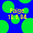 Blue background with green circles and yellow text reading "Paige" above "10.0.04".