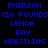 Blue pixelated text on black background with white rectangular highlights on select words across multiple repeated