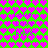 Green background filled with repeating pink heart shapes and purple 'Love' text in multiple
