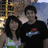 A static image shows two people standing together on the left, with blue pixelated text reading 'in the future shuttle!' on a green background.