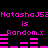 Pixelated pink text and bar graphs on black background with repeated 'HatashaJ52' and 'Random.x' labels.
