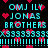 Pixelated cyan text and red heart symbols on black background, with animated flickering effects.