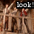 Animated sequence showing repeated figures in a wooden structure with text overlays changing across frames.