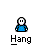Animated contact sheet of a pixelated blue character with white face performing various poses and displaying text bubbles, arranged in 4x3 grid on gray background.