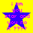 Blue star with pink text on yellow background; text reads "i am you star and you no it ????"; four identical frames with slight pixel variations.