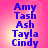 four identical displays blue text on a pink gradient background with a central light burst effect
